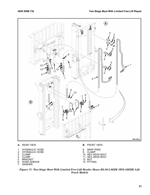 Hyster E3.50XL, E4.00XL, E4.50XL, E4.50XLS, E5.50XL Electric Forklift Truck E098 Series Repair Manual - Image 6