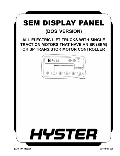 Hyster E3.50XL, E4.00XL, E5.00XL, E5.00XL, E5.50XL Electric Forklift Truck C098 Series Repair Manual (EU)