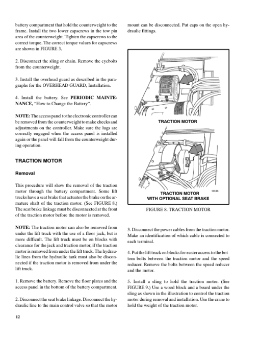 Hyster E40XL, E50XL, E55XL, E60XL Electric Forklift Truck C108 Series Repair Manual - Image 3