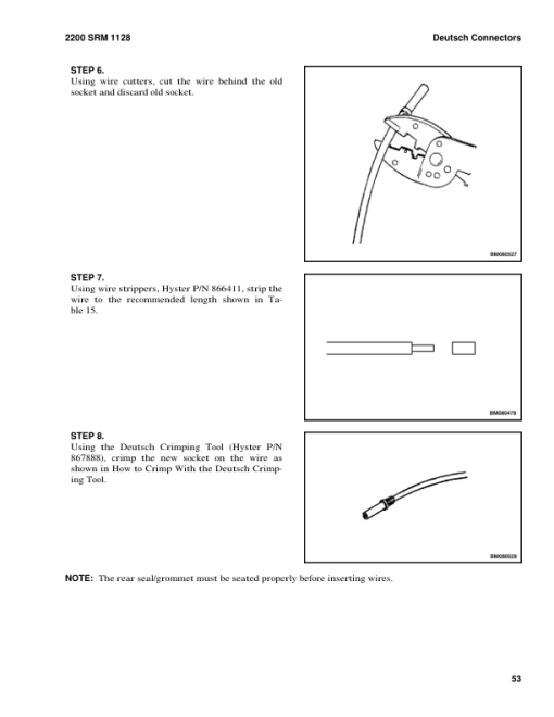 Hyster E45XN, E50XN, E55XN, E60XN, E65XN, E70XN Electric Forklift Truck A268 Series Repair Manual - Image 3