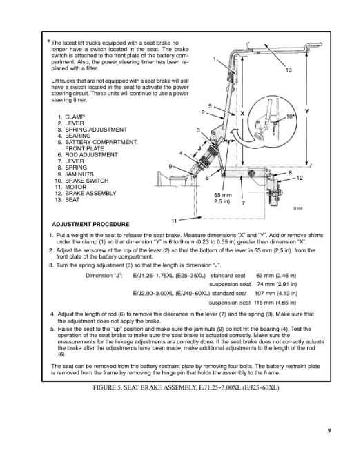 Hyster E70XL, E80XL, E100XL, E100XLS, E120XL Electric ForkLift Truck C098 Series Repair Manual (USA) - Image 3