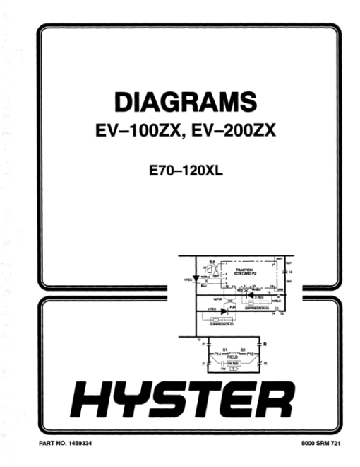 Hyster E70XL3, E80XL3, E100XL3, E100XL3S, E120XL3 Electric Forklift Truck C098 Series Repair Manual