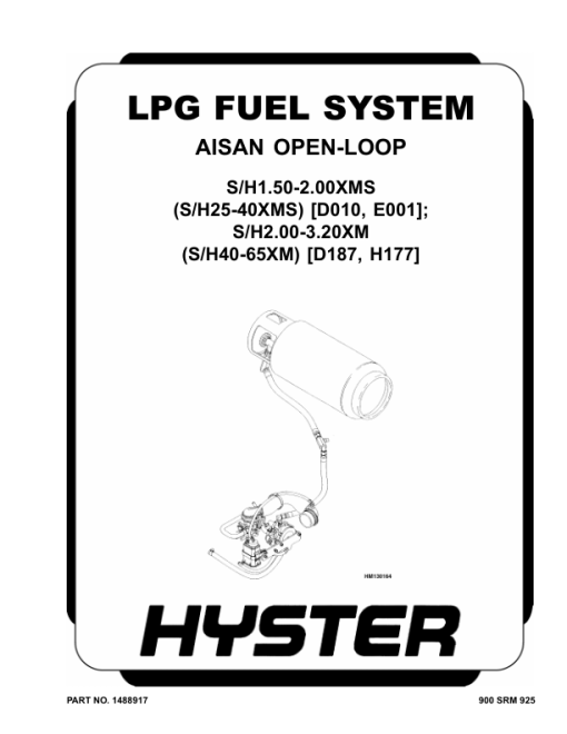 Hyster H1.50XM, H1.75XM, H2.00XMS Forklift Truck E001 Series Repair Manual (EU)