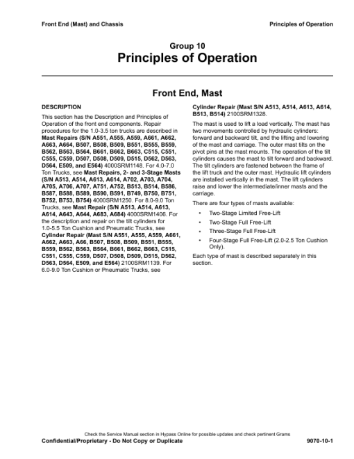 Hyster H1.6FT, H1.8FT, H2.0FTS Forklift Truck F001 Series Repair Manual (EU) - Image 5