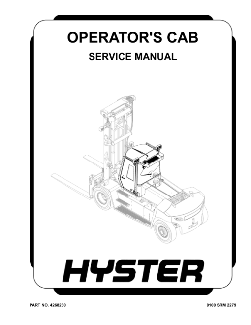 Hyster H13XD6, H14XD6, H16XD6, H6XD-EC3, H7XD-EC4, H10XD12 Forklift N019 Series Repair Manual (EU)