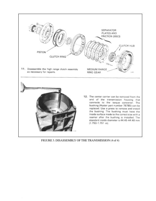 Hyster H150-275H, P150-200B Forklift C007 Series Repair Manual - Image 6