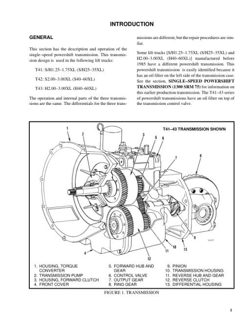 Hyster H2.00XL, H2.50XL, H3.00 Forklift Truck A177 Series Service Repair Manual (EU)