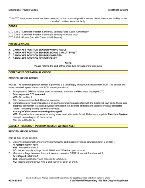 Hyster H30FT, H35FT, H40FTS Forklift Truck F001 Series Repair Manual - Image 3