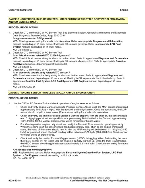 Hyster H30FT, H35FT, H40FTS Internal Forklift Trucks G001 Series Repair Manual - Image 3