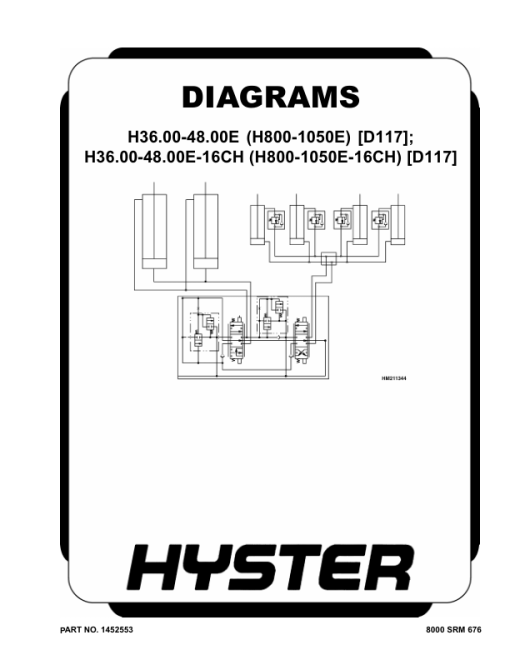 Hyster H36.00E, H40.00E, H44.00E, H48.00E Forklift Truck D117 Series Repair Manual (EU)