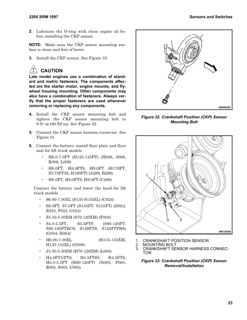 Hyster H4.0FT5, H4.0FT6, H4.5FTS5, H4.5FT6, H5.0FT, H5.5FT Forklift Truck R005 Series Repair Manual (EU) - Image 2