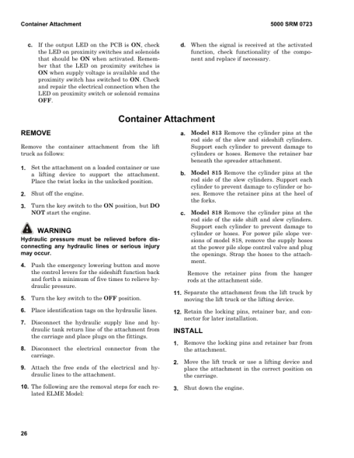 Hyster H40.00XM-16CH, H44.00XM-16CH, H48.00XM-16CH, H50.00XM-16CH, H52.00XM-16CH Forklift F117 Series Repair Manual - Image 2