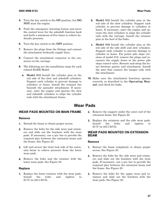 Hyster H40XM-16CH, H44XM-16CH, H48XM-16CH, H50XM-16CH, H52XM-16CH Forklift Truck G117 Series Repair Manual (EU) - Image 2