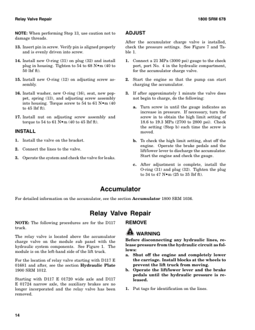 Hyster H440FS, H550FS, H550F, H620F, H620FS, H650F, H700FS, H700F Forklift Truck E008 Series Repair Manual - Image 6