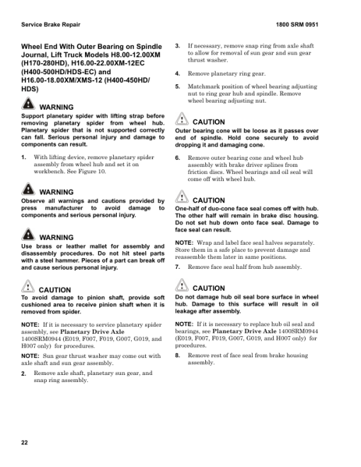 Hyster H450HD-EC, H500HD-EC Forklift Trucks D214 Series Repair Manual - Image 2