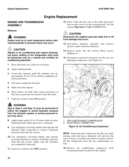 Hyster H550HD, H620HD, H650HD, H700HD, H550HDS, H650HDS, H700HDS Forklift Truck F008 Series Repair Manual (USA) - Image 3