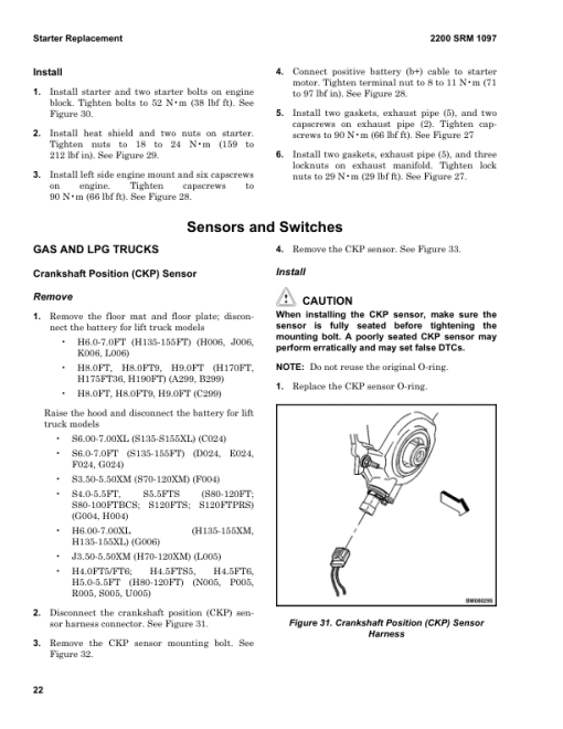 Hyster H6.00FT, H7.00FT Diesel & LPG Forklift Truck K006 Series Repair Manual (EU) - Image 4