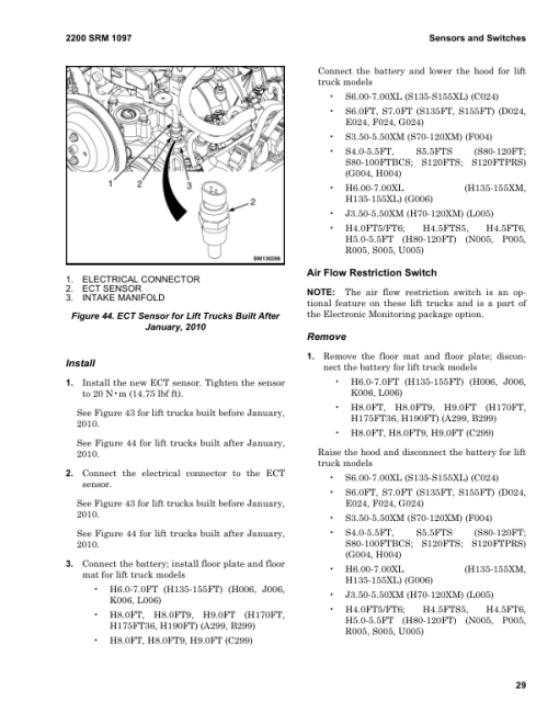 Hyster H6.0FT, H7.0FT Diesel & LPG Forklift Truck H006 Series Repair Manual (EU) - Image 4