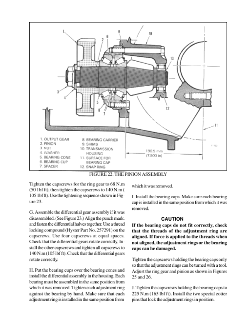 Hyster H70XL, H80XL, H90XL, H100XL, H110XL Forklift Truck F005 Series Repair Manual (USA) - Image 4