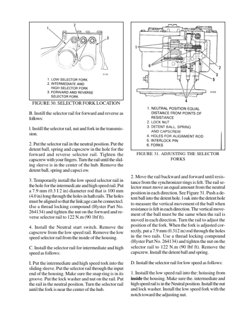 Hyster H70XL, H80XL, H90XL, H100XL, H110XL Forklift Truck F005 Series Repair Manual (USA) - Image 2