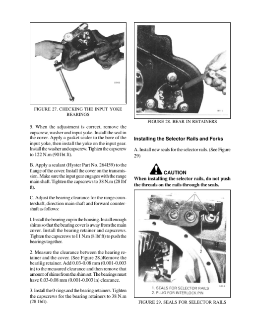 Hyster H70XL, H80XL, H90XL, H100XL, H110XL Forklift Truck G005 Series Repair Manual (USA) - Image 2