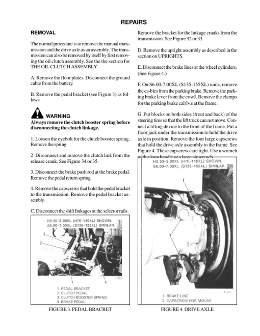 Hyster H70XL, H80XL, H90XL, H100XL, H110XL Forklift Truck G005 Series Repair Manual (USA) - Image 4