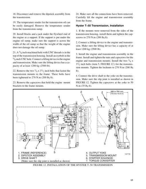 Hyster H8.00XL, H9.00XL, H10.00XL, H12.00XL, H13.00XL, H14.00, H16.00XL Forklift D007 Series Repair Manual (EU) - Image 2