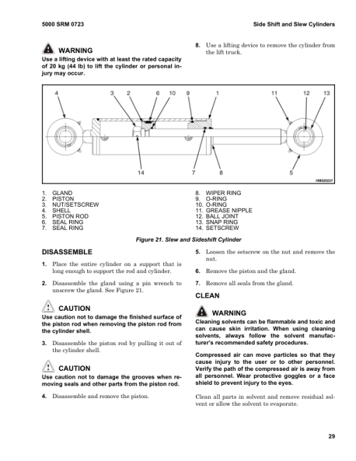 Hyster H800HD, H800HDS, H900HD, H900H DS, H970HDS, H1050HD, H1050HDS Forklift A917 Series Repair Manual (USA) - Image 2