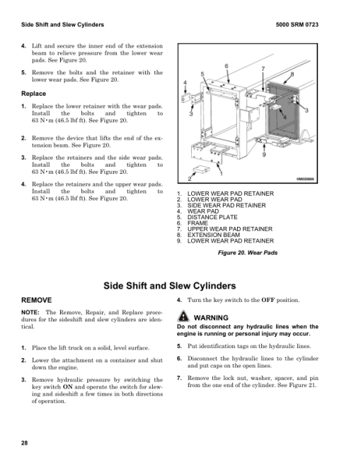 Hyster H800HDS, H900HD, H900HDS, H970HD, H970HDS, H1050HD, H1050HDS Forklift Truck B917 Series Repair Manual (USA) - Image 3