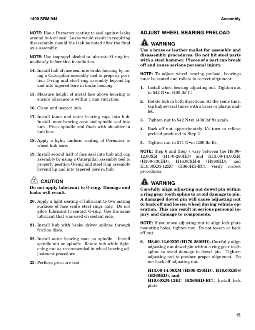 Hyster H8XM-6, H9XM-6, H10XM-6, H10XMS-6, H12XM-6 Forklift Truck J007 Series Repair Manual (EU) - Image 6