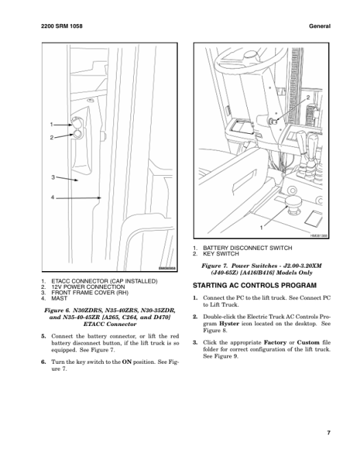 Hyster J1.60XMT, J1.80XMT, J2.00XMT Electric Forklift Truck J160 Series Repair Manual (EU) - Image 3