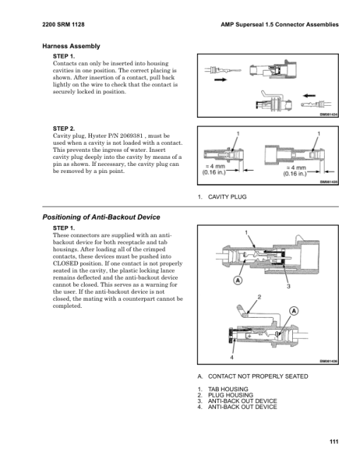 Hyster J170XNL, J175XNL, J190XNL Electric Forklift A250 Series Repair Manual - Image 4