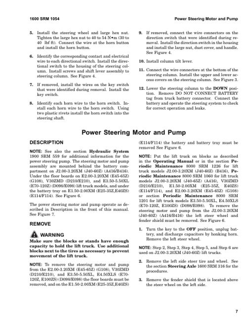 Hyster J2.00XM, J2.50XM, J3.00XM, J3.20XM Electric Forklift Truck B416 Series Repair Manual (EU) - Image 2