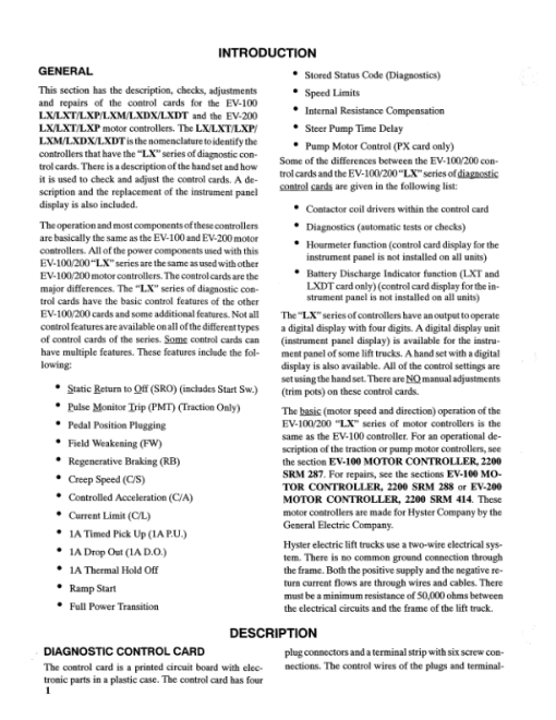 Hyster J30XMT, J35XMT, J40XMT Electric Forklift Truck F160 Series Repair Manual - Image 6