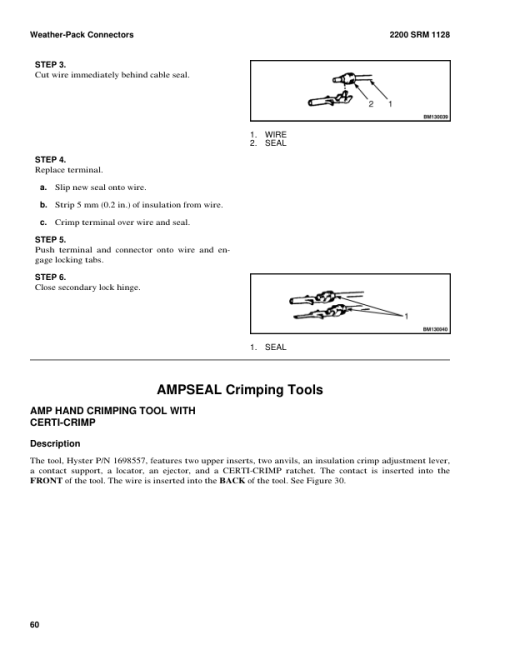 Hyster J30XNT, J35XNT, J40XNT Electric Forklift Truck K160 Series Repair Manual (USA) - Image 5