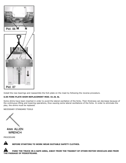 Hyster K1.0L Order Picker B457 Series Repair Manual - Image 4