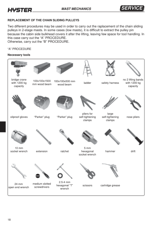 Hyster K1.0M, K1.0H Order Picker B460 Series Repair Manual - Image 5