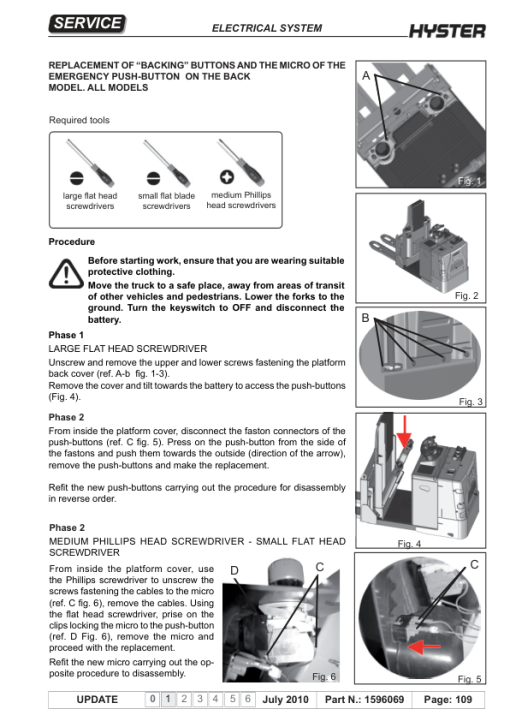 Hyster LO2.0 , LO2.0L Order Pickers D444 Series Repair Manual - Image 6