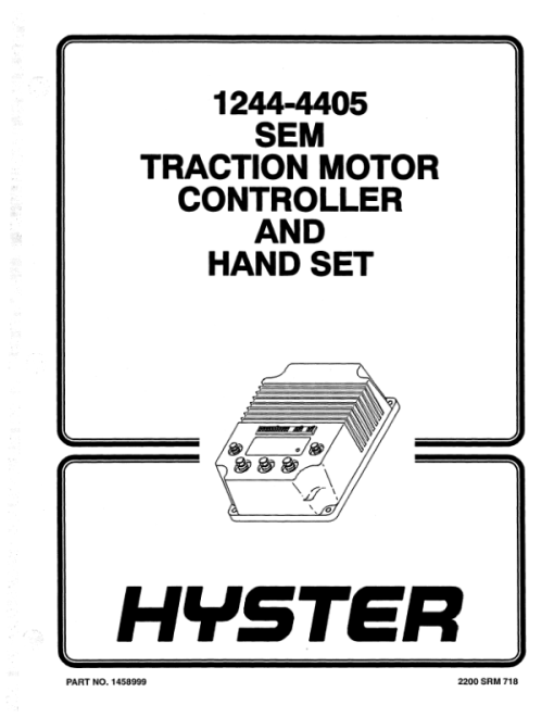 Hyster N25XMDR, N30XMDR, N30XMR, N40XMR, N45XMR, N50XMA Reach Truck E138 Series Repair Manual