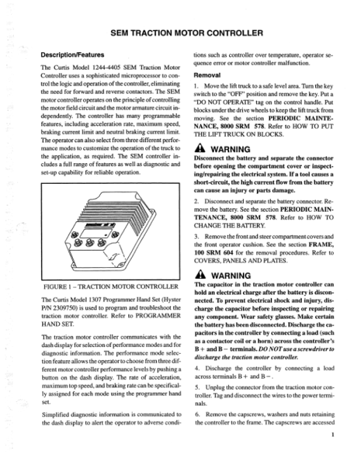 Hyster N25XMDR2, N30XMR2, N40XMR2, N50XMA2 Electric Forklift Truck B470 Series Repair Manual - Image 5