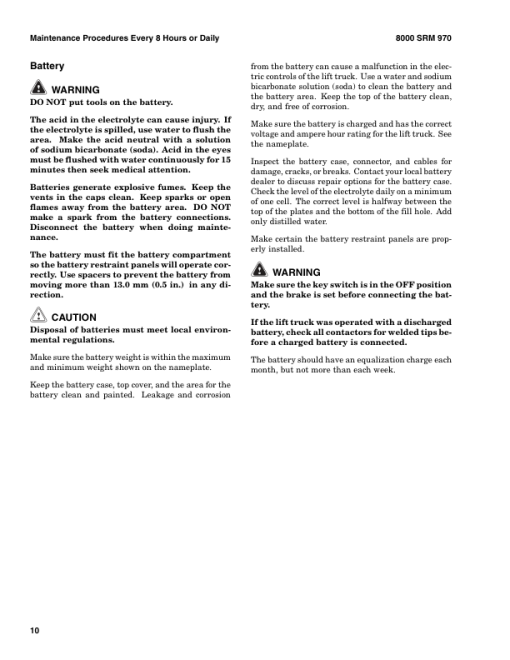 Hyster N25XMDR3, N30XMR3, N40XMR3 Electric Forklift Truck C470 Series Repair Manual - Image 6