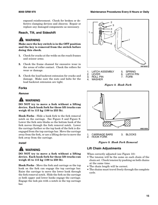 Hyster N25XMDR3, N30XMR3, N40XMR3 Electric Forklift Truck C470 Series Repair Manual - Image 2