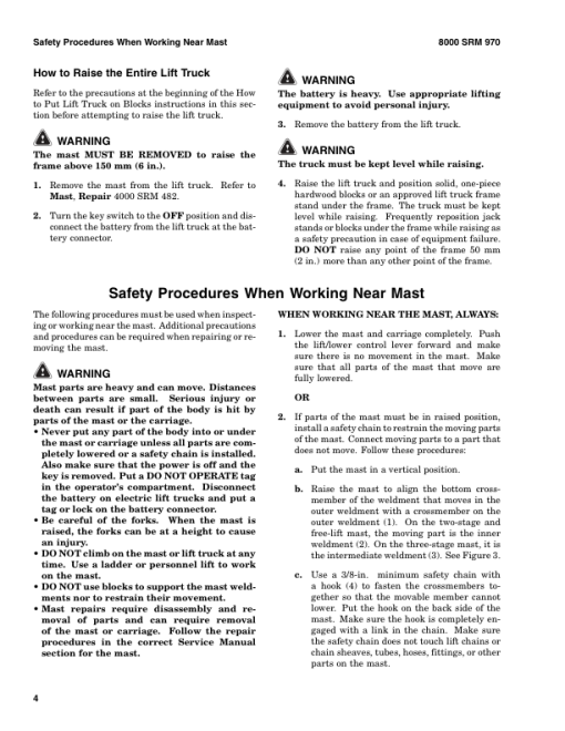 Hyster N25XMDR3, N30XMR3, N40XMR3 Electric Forklift Truck C470 Series Repair Manual - Image 4