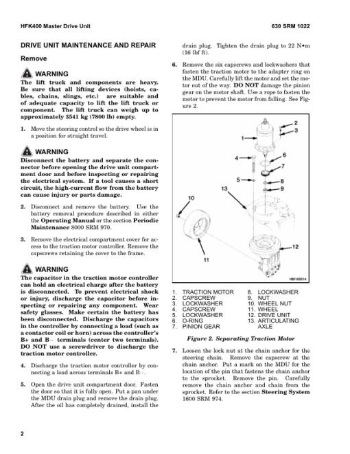 Hyster N30ZDR, N35ZR, N40ZR Electric Forklift Truck D470 Series Repair Manual - Image 2