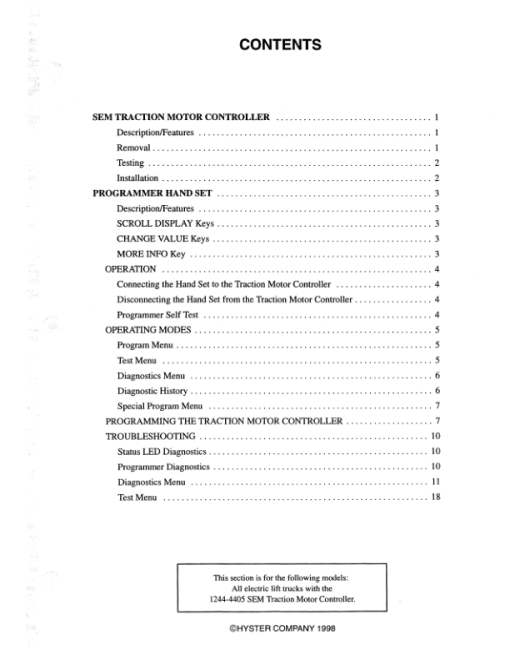 Hyster N50XMA2 Electric Forklift Truck B471 Series Repair Manual - Image 2