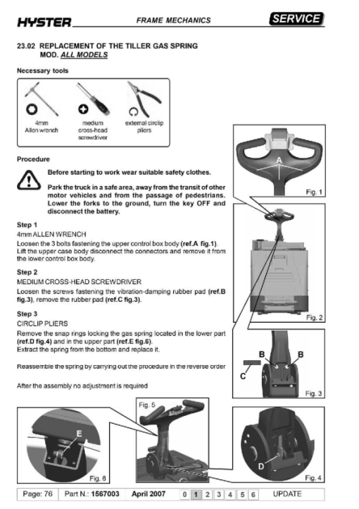 Hyster P2.0S Pallet Truck C439 Series Repair Manual - Image 6