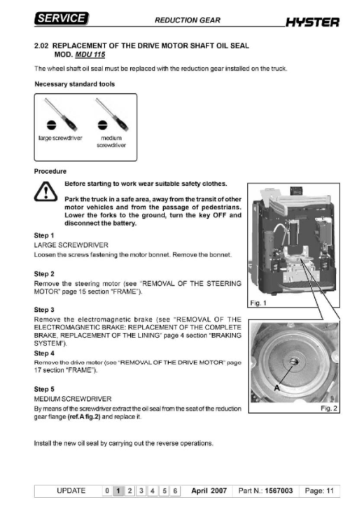 Hyster P2.0S Pallet Truck C439 Series Repair Manual - Image 4