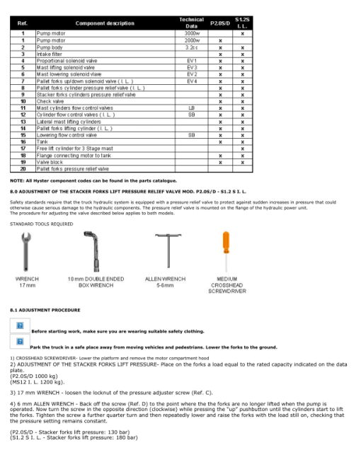 Hyster P2.0SD Pallet Stacker A433 Series Repair Manual - Image 3