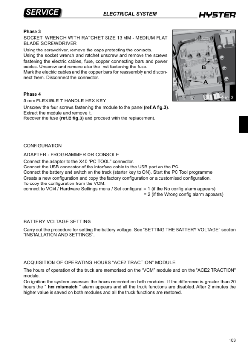 Hyster R1.0E R1.2E R1.4E Reach Truck Forklift A432 Series Repair Manual (EU) - Image 4