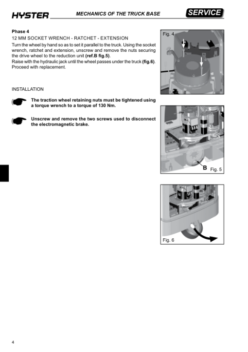 Hyster R1.0E R1.2E R1.4E Reach Truck Forklift A432 Series Repair Manual (EU) - Image 6